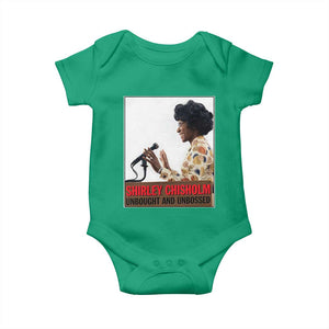Shirley Chisholm Feminist Empowerment Baby Onesie Unbought And Unbossed TS12 Irish Green Print Your Wear