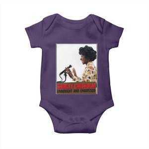 Shirley Chisholm Feminist Empowerment Baby Onesie Unbought And Unbossed TS12 Purple Print Your Wear