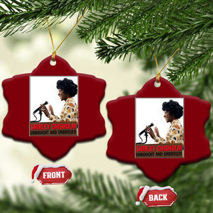 Shirley Chisholm Feminist Empowerment Ceramic Ornament Unbought And Unbossed TS12 Print Your Wear