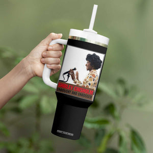 Shirley Chisholm Feminist Empowerment Tumbler With Handle Unbought And Unbossed TS12 Print Your Wear