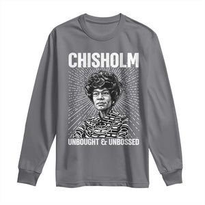 Shirley Chisholm Unbought And Unbossed Feminist Long Sleeve Shirt TS12 Charcoal Print Your Wear