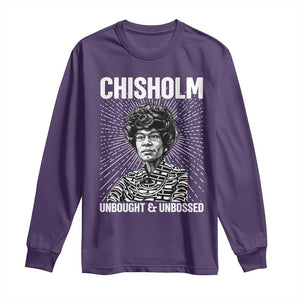 Shirley Chisholm Unbought And Unbossed Feminist Long Sleeve Shirt TS12 Purple Print Your Wear
