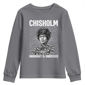 Shirley Chisholm Unbought And Unbossed Feminist Youth Sweatshirt TS12 Charcoal Print Your Wear
