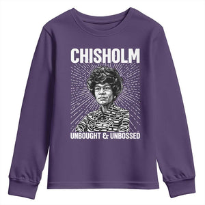 Shirley Chisholm Unbought And Unbossed Feminist Youth Sweatshirt TS12 Purple Print Your Wear