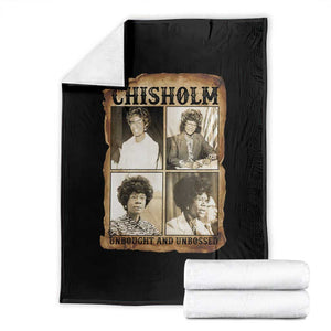Vintage Shirley Chisholm Unbought And Unbossed Throw Blanket Womens History Month TS12 Black Print Your Wear
