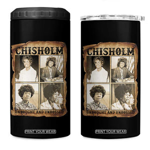 Vintage Shirley Chisholm Unbought And Unbossed 4 in 1 Can Cooler Tumbler Womens History Month TS12 One Size: 16 oz Black Print Your Wear
