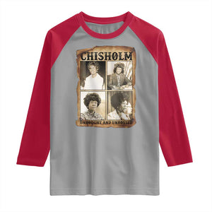 Vintage Shirley Chisholm Unbought And Unbossed Raglan Shirt Womens History Month TS12 Sport Gray Red Print Your Wear
