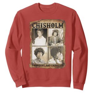 Vintage Shirley Chisholm Unbought And Unbossed Sweatshirt Womens History Month TS12 Red Print Your Wear