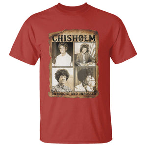 Vintage Shirley Chisholm Unbought And Unbossed T Shirt Womens History Month TS12 Red Print Your Wear