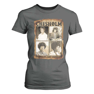 Vintage Shirley Chisholm Unbought And Unbossed T Shirt For Women Womens History Month TS12 Dark Heather Print Your Wear
