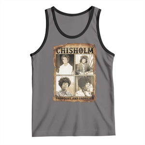 Vintage Shirley Chisholm Unbought And Unbossed Tank Top Womens History Month TS12 Deep Heather Black Print Your Wear