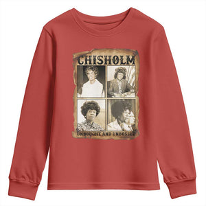 Vintage Shirley Chisholm Unbought And Unbossed Youth Sweatshirt Womens History Month TS12 Red Print Your Wear