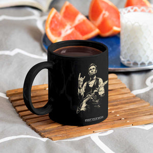 Rock And Roll Abraham Lincoln Playing Guitar Coffee Mug Vintage Patriotic Music Gift TS12 Print Your Wear