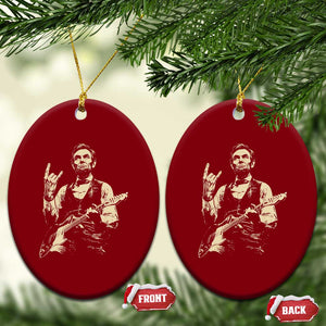 Rock And Roll Abraham Lincoln Playing Guitar Ceramic Ornament Vintage Patriotic Music Gift TS12 Print Your Wear