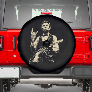 Rock And Roll Abraham Lincoln Playing Guitar Spare Tire Cover Vintage Patriotic Music Gift TS12 Black Print Your Wear