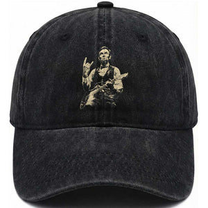 Rock And Roll Abraham Lincoln Playing Guitar Washed Cotton Baseball Cap Vintage Patriotic Music Gift TS12 Print Your Wear