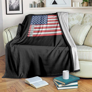 Pencil Stripes USA Flag Throw Blanket Proud American Teacher Graduation Gift TS12 Print Your Wear