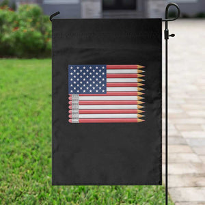Pencil Stripes USA Flag Garden Flag Proud American Teacher Graduation Gift TS12 Print Your Wear