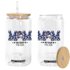 Patriotic Mothers Day Gift Glass Can USA 250 Years Celebration TS12 Print Your Wear