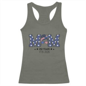 Patriotic Mothers Day Gift Racerback Tank Top USA 250 Years Celebration TS12 Military Green Print Your Wear