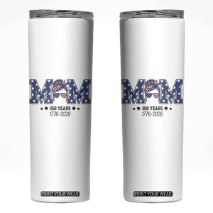 Patriotic Mothers Day Gift Skinny Tumbler USA 250 Years Celebration TS12 White Print Your Wear