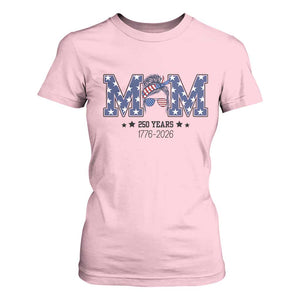 Patriotic Mothers Day Gift T Shirt For Women USA 250 Years Celebration TS12 Light Pink Print Your Wear