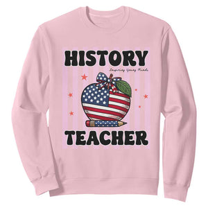 Inspiring Young Minds Teacher Sweatshirt 250th Anniversary Educator Gift TS12 Light Pink Print Your Wear