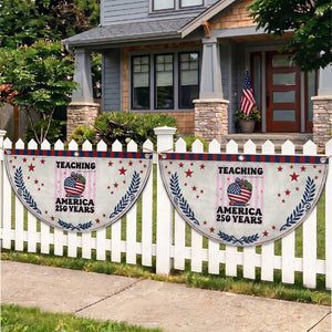 Inspiring Young Minds Teacher Patriotic Fan Flag 250th Anniversary Educator Gift