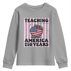 Inspiring Young Minds Teacher Youth Sweatshirt America 250th Anniversary Gift TS12 Sport Gray Print Your Wear