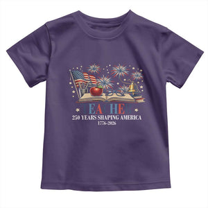 250 Years Shaping America Educator Toddler T Shirt America 250th Anniversary TS12 Purple Print Your Wear
