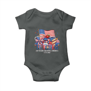 250 Years Shaping America Anniversary Baby Onesie Proud Educator Gift TS12 Dark Heather Print Your Wear