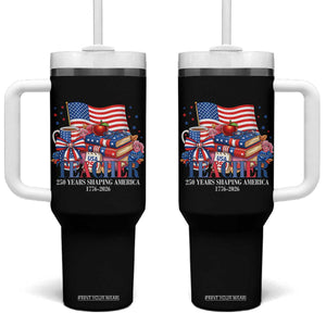 250 Years Shaping America Anniversary Tumbler With Handle Proud Educator Gift TS12 One Size: 40 oz Black Print Your Wear