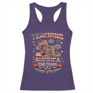 American Teacher Gift Racerback Tank Top Inspiring Young Minds 250th Anniversary TS12 Purple Print Your Wear