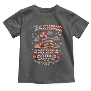 American Teacher Gift Toddler T Shirt Inspiring Young Minds 250th Anniversary TS12 Dark Heather Print Your Wear