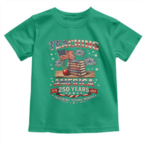American Teacher Gift Toddler T Shirt Inspiring Young Minds 250th Anniversary TS12 Irish Green Print Your Wear