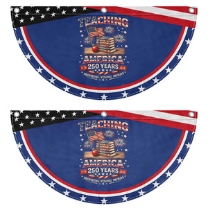 American Teacher Gift Patriotic Fan Flag Inspiring Young Minds 250th Anniversary TS12 2pcs pack Classic Navy Print Your Wear