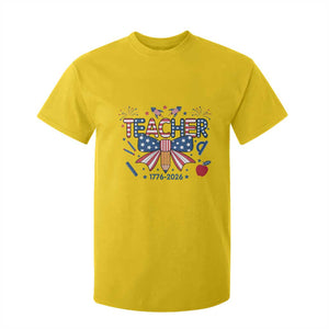 Proud American Teacher 250 Years T Shirt For Kid Patriotic Educator Gift TS12 Daisy Print Your Wear