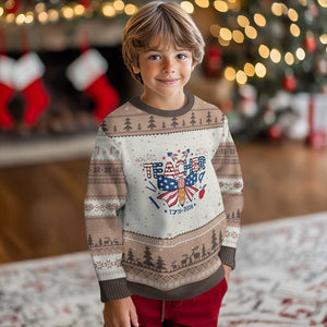 Proud American Teacher 250 Years Ugly Christmas Sweater Patriotic Educator Gift TS12 Mocha Mousse Print Your Wear