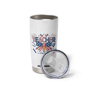 Proud American Teacher 250 Years Tumbler Cup Patriotic Educator Gift TS12 Print Your Wear