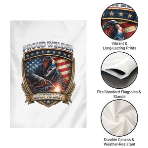 Built To Last Proud Welder Garden Flag Blue Collar American Dad Gift TS12 Print Your Wear