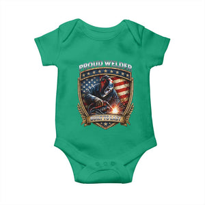 Built To Last Proud Welder Baby Onesie Blue Collar American Dad Gift TS12 Irish Green Print Your Wear