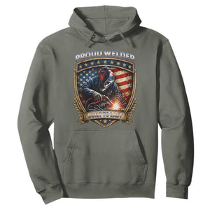 Built To Last Proud Welder Hoodie Blue Collar American Dad Gift TS12 Military Green Print Your Wear