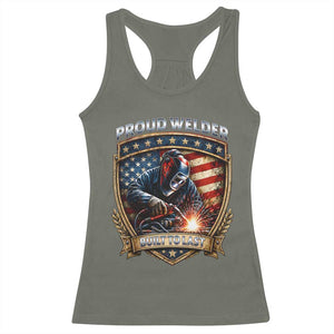 Built To Last Proud Welder Racerback Tank Top Blue Collar American Dad Gift TS12 Military Green Print Your Wear