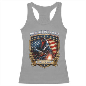 Built To Last Proud Welder Racerback Tank Top Blue Collar American Dad Gift TS12 Sport Gray Print Your Wear