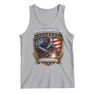 Built To Last Proud Welder Tank Top Blue Collar American Dad Gift
