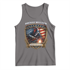 Built To Last Proud Welder Tank Top Blue Collar American Dad Gift