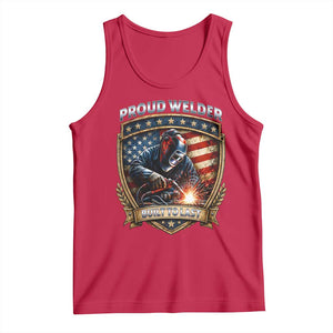 Built To Last Proud Welder Tank Top Blue Collar American Dad Gift