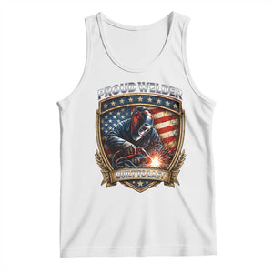 Built To Last Proud Welder Tank Top Blue Collar American Dad Gift