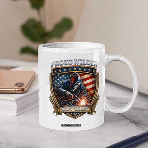 Built To Last Proud Welder Coffee Mug Blue Collar American Dad Gift TS12 Print Your Wear