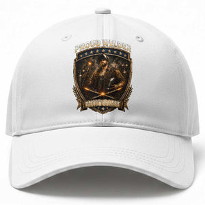 Proud Welder Graphic Baseball Cap Built To Last Worker Gift